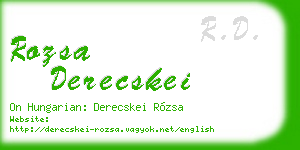 rozsa derecskei business card